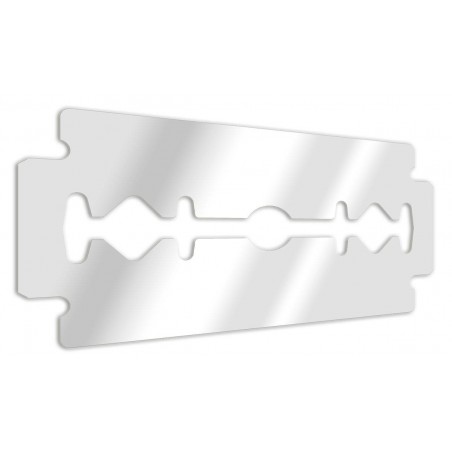 Decorative mirror razor blade