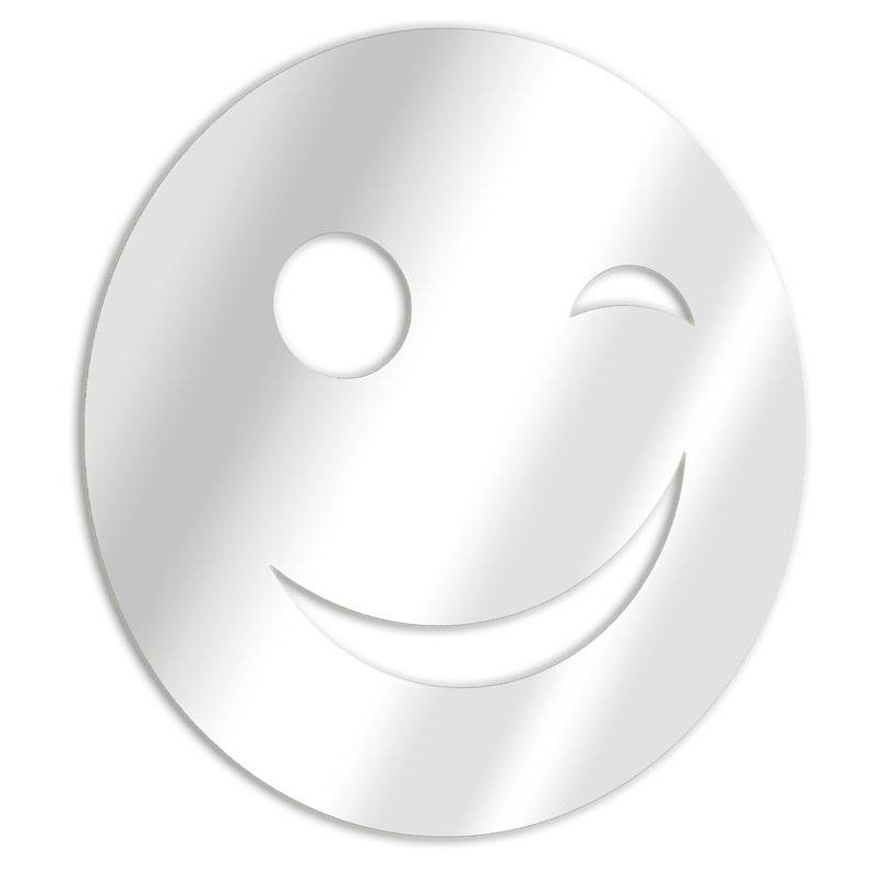 Miroir décoratif smiley clin d'oeil