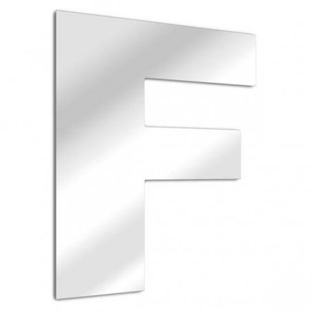 Spiegel Buchstaben "F". Schriftart Arial