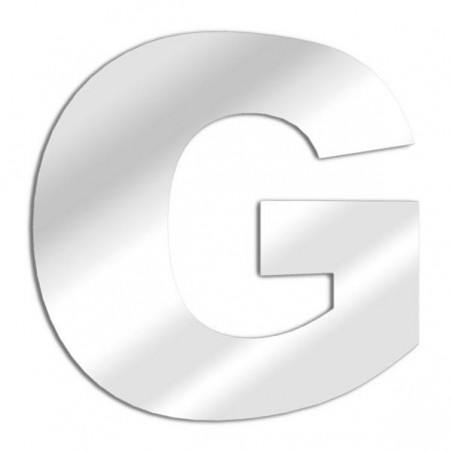 Spiegel Buchstaben "G". Schriftart Arial