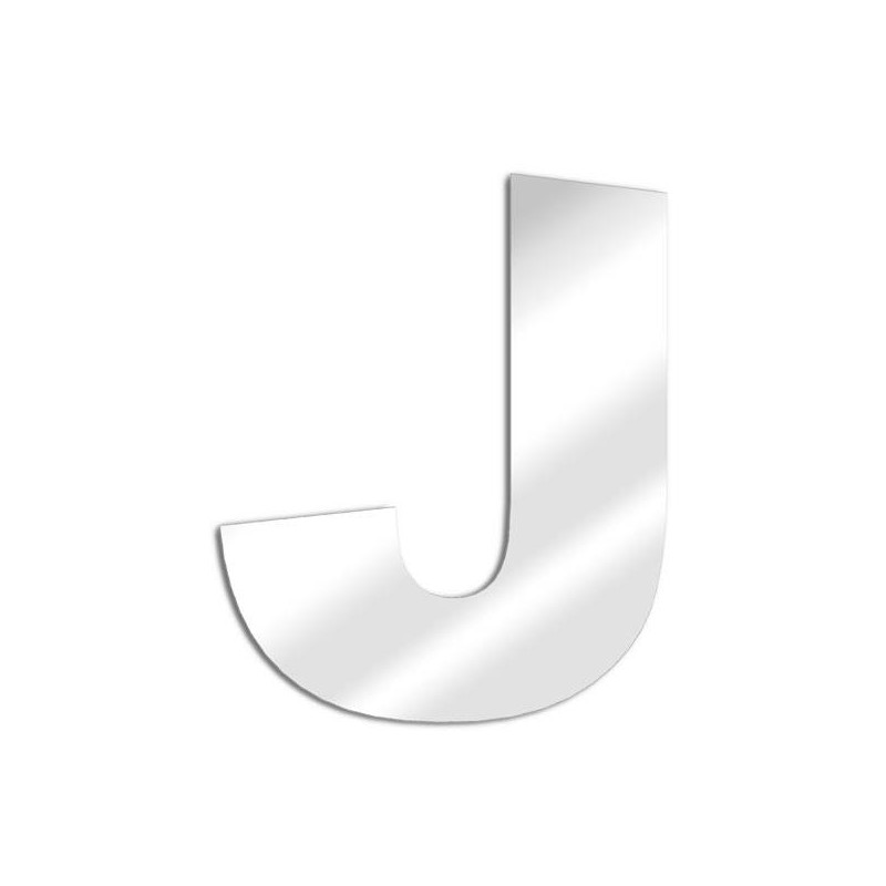 Espejo letra "J". fuente arial