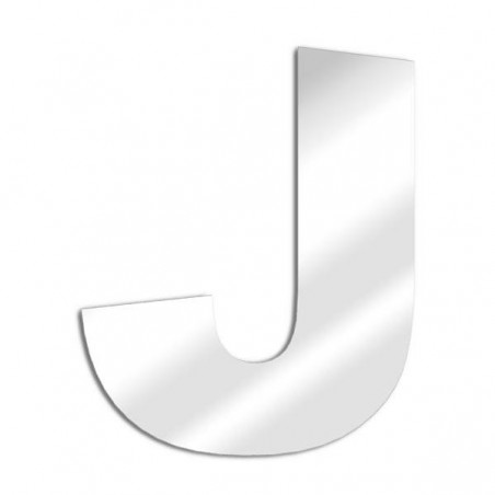 Specchio lettera "J". carattere arial