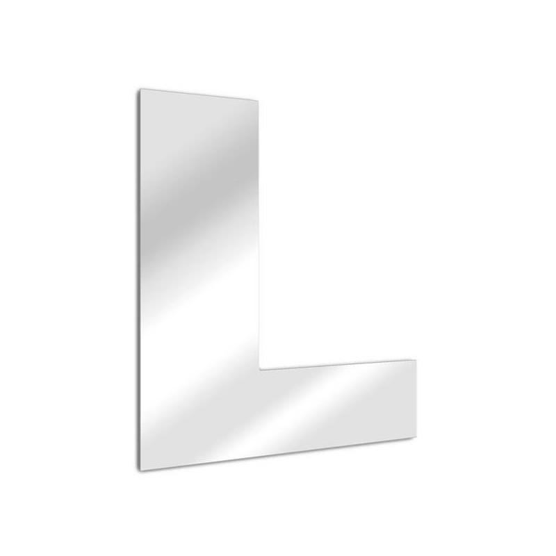 Specchio lettera "L". carattere arial