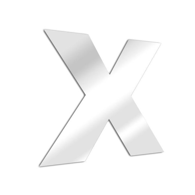 Letter mirror X, Arial