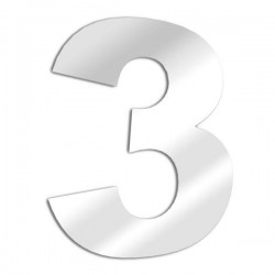 Numero espejo 3 arial