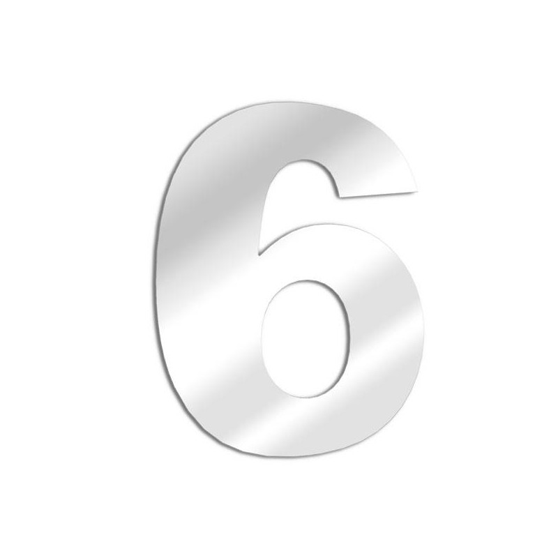 Numero espejo 6 arial