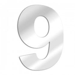 Numero espejo 9 arial