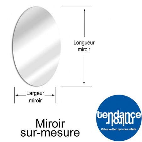 Miroir aluminium composite Sur-Mesure Ovale