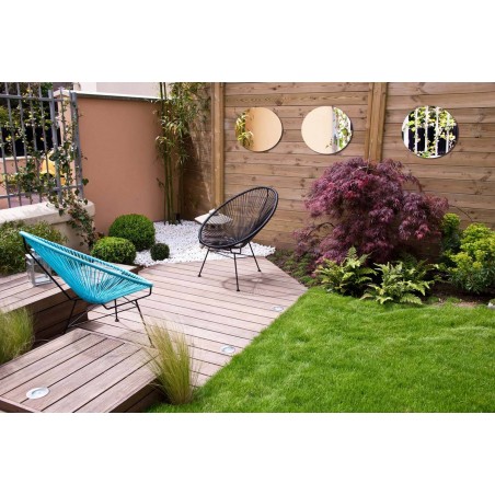 Miroir aluminium composite Sur-Mesure Rond pour aménagement jardin, terrasse et balcon