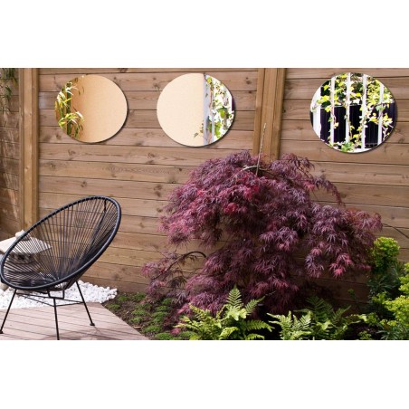 Miroir Aluminium Sur-Mesure Rond pour aménagement extérieur